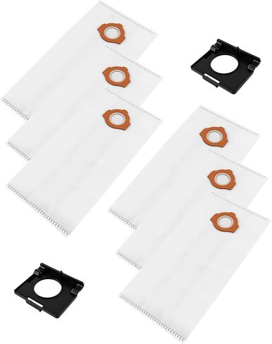 6 Pcs 49-90-2016 Fleece Dust Bags Fit for MILWAU-KEE 0960-20 0970-20 M18 M-12 Vacuum with 2 Pack Attachable Bag Holder in Kuwait