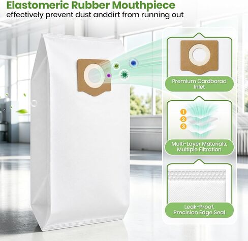 12 Pack Replacement for EGO Power+ Dust Bags, AVG0905 Filter Bags | Compatible with EGO 9 Gallon Cordless Wet/Dry Vacuum WDV0900 in Kuwait