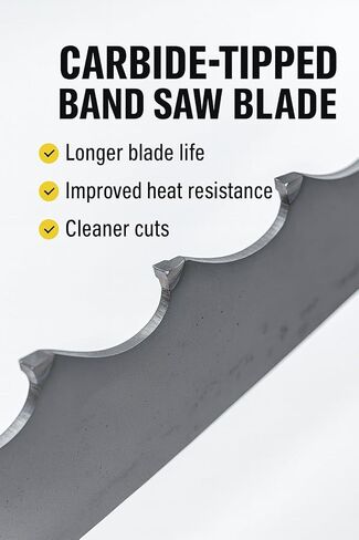 Dark Stone 150" x 1" Carbide-Tipped Resaw Bandsaw Blade, 2 TPI Hook Tooth – Long-Life Carbide Teeth for Hardwood Resawing, Heavy-Duty Professional Use | Model DS23453 in Kuwait