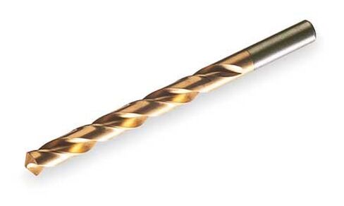 Chicago Latrobe 2550 Series Cobalt Steel Jobber Length Drill Bit, TiN Coated, Round Shank, 135 Degree Split Point, 17/64" Size, 12-Pack in Kuwait