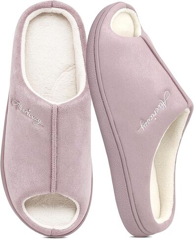 Open Toe Slippers for Women with Arch Support Comfy Memory Foam House Slippers Indoor Outdoor Non-slip in Kuwait