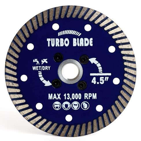 4.5" Diamond Saw Blade Granite Blade with 5/8"-11 Flange for Cutting Porcelain Tile Granite Marble (4.5"-Flange) in Kuwait