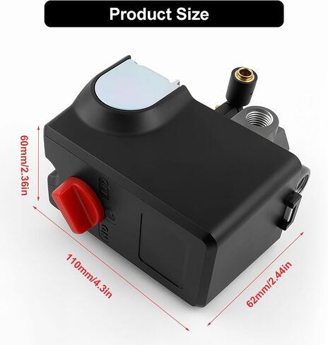 Pressure Switch Air Compressor For 125-155 PSI Range 120/240V 26A Rating and 1/4" NPT 4-port Manifold 12AC2FAER 034-0184 in Kuwait