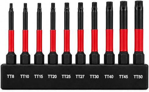 Security Torx Bit Set for Impact Driver, 1/4" Hex Shank Magnetic Tamper Resistant Drill Star Bits for Impact Drivers and Power Drills, with Storage Box Torx Bits (27, 1+2 in) in Kuwait
