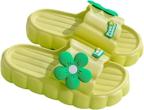 Cloud Slides for Women Cute Pink Flower Thick Sandals Bathroom Open To Slides Non-Slip Lightweight Summer Outdoor in Kuwait