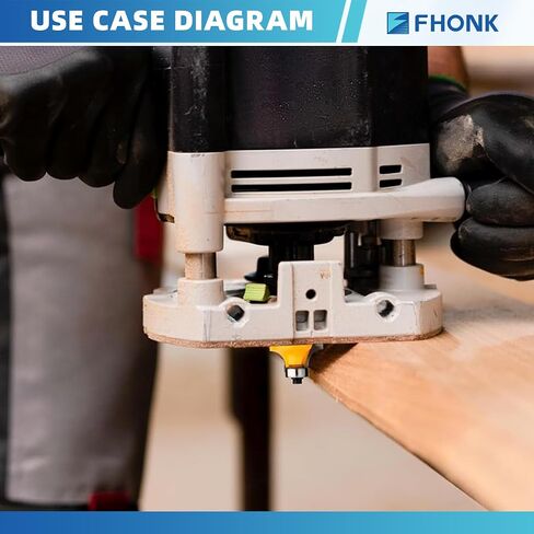 1/4" Shank Roundover Router Bit Set 4Pcs, Radius in 1/8", 3/16", 1/4", 5/16" with Bearing Guide, Carbide Edging Cutter for Woodworking CNC Router Molding Profiling in Kuwait