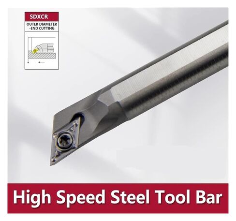 Indexable Lathe Carbide Insert 1PCS H10K-SDXCR07 High Speed Steel Turning Tool Cutter Bar Lathe Holder in Kuwait