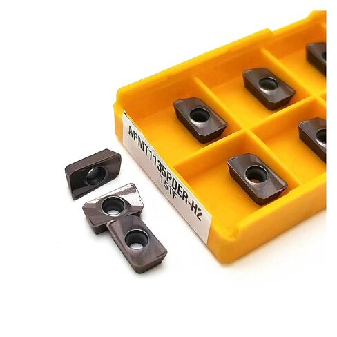 Indexable Lathe Carbide Insert 10PCS APMT1135 APMT1604-M2 H2 15TF Hard Alloy Internal Turning Tool Milling Cutter End(APMT1135-H2 15TF) in Kuwait