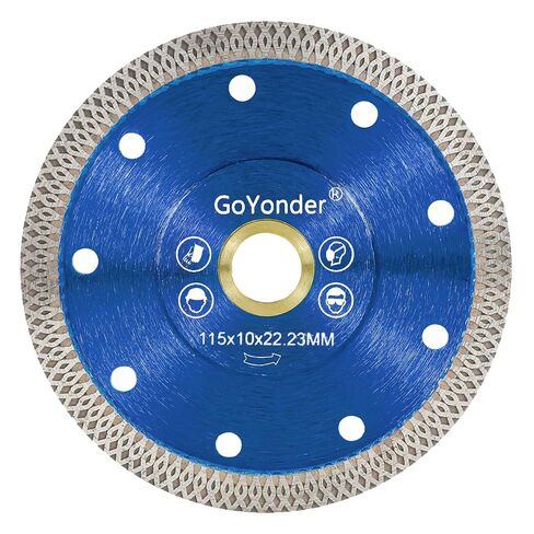 GoYonder 4.5" Diamond Tile Blade for Angle Grinder, Super Thin Diamond Saw Blade Grinder Blades for Wet Dry Cutting, Diamond Blade for Cutting Ceramic, Porcelain, Tiles, Granite, Marbles in Kuwait