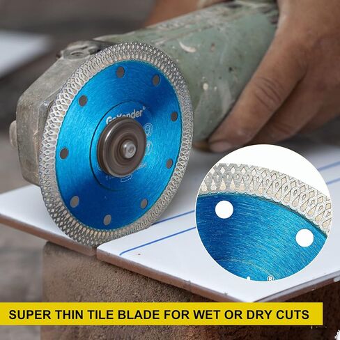 GoYonder 4.5" Diamond Tile Blade for Angle Grinder, Super Thin Diamond Saw Blade Grinder Blades for Wet Dry Cutting, Diamond Blade for Cutting Ceramic, Porcelain, Tiles, Granite, Marbles in Kuwait