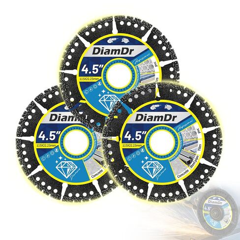 3Pcs 5" Diamond Blade Diamond Multi-Purpose Saw Blades | 7/8 inch Diamond Cutting Wheel Blades for Heavy Duty Angle Grinder Discs with Cutting Rebar,Steel Marble Quartz Stone Tile in Kuwait