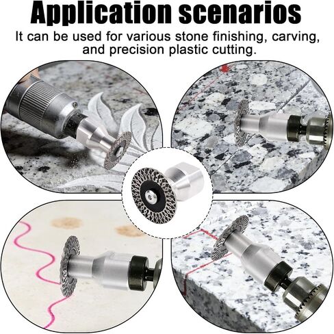 4pcs 40mm Diamond Engraving Blades, Premium Mini Diamond Engraving Saw Blade with 5/8"-11 Thread Flange and 4 Screws for Marble Granite Ceramic in Kuwait