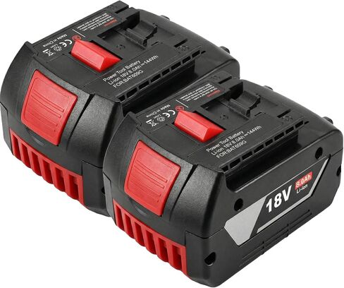 2-Pack 18V 8.0Ah Lithium-Ion Cordless Tool Battery Packs, Replacement for Bosch 18V BAT609 BAT612 BAT618, Fit Drill & Power Tools for Home DIY & Professional Users in Kuwait