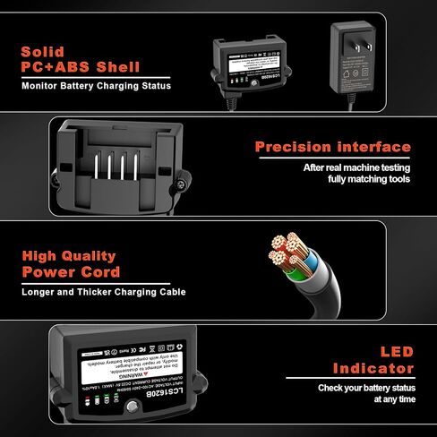 LCS1620B Replacement for Black and Decker 20V Battery Charger BDDC201B, BDCAC202B, Compatible with Black + Decker 20 Volt Lithium Batteries LB2X4020 LB2X4020-OPE LBD1520S LDB2020S LBXR20 LBXR2020APB in Kuwait
