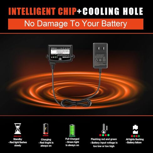 LCS1620B Replacement for Black and Decker 20V Battery Charger BDDC201B, BDCAC202B, Compatible with Black + Decker 20 Volt Lithium Batteries LB2X4020 LB2X4020-OPE LBD1520S LDB2020S LBXR20 LBXR2020APB in Kuwait
