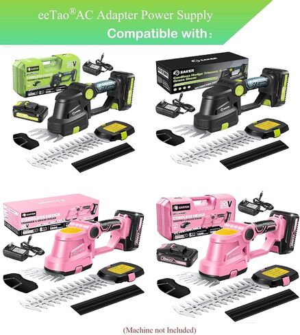 Charger for Saker HT01 Hedge Trimmer-20V Electric Shrub Trimmer Grass Shear | eeTao Replacement Cordless Handheld Grass Cutter 20V 1.5Ah Battery Power Supply Cord Cable in Kuwait