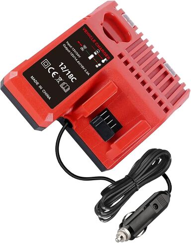 Car Charger for M18 & for M12 Multi Voltage for Milwaukee 12V-18V Battery, Battery Charger for C12 B C12 BX 48-59-1812 48-11-2420 48-11-1815 48-11-1840 48-11-1841 48-11-1850 in Kuwait