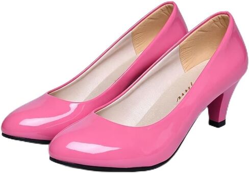 kkdom Women's Kitten Heels Closed Pointed Toe Pumps Office Shoes Evening Dress Court Shoes in Kuwait
