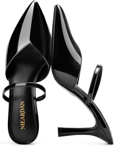 Women's Pointed Toe Mules Heels Ankle Strap Stiletto Closed Pumps Wedding Party Bridal Prom Office Sandals in Kuwait