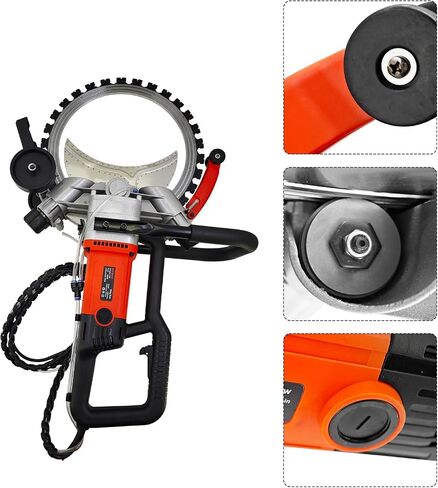 3200W 110V 16 inch Electric Concrete Ring Cutting Saw | ax Cutting Depth 11.4 inch with 2 Blades & Smart Water Pump, Power Circular Saws Brick Walls, Cement Blocks and Marble in Kuwait