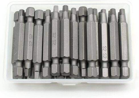 TMAX 25p #2 Square Robertson 2" Screwdriver Insert Bit ImpactReady S2 Steel | Manufacturing Assembly | 1/4" Hex Shank W Quick Release Slot | Premimum Taiwan S2 Steel |Fit Dewalt Milwaukee Bosch Makita in Kuwait