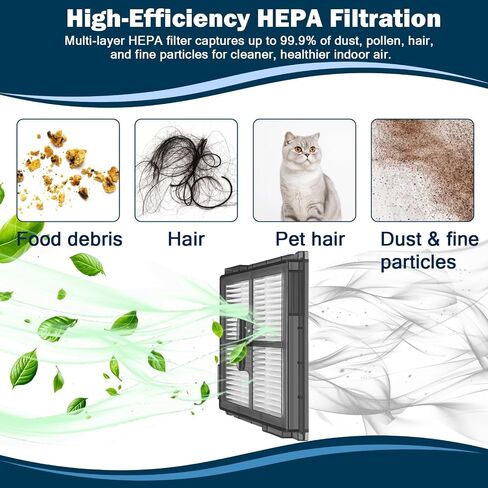 HEPA Filter for Roborock Q10 S5/Q10 S5+/Q10 X5/Q10 X5+ Robot Vacuum Cleaner, Replacement Filter Accessories, Washable Filters, 4-Pack in Kuwait