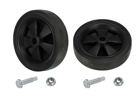6" Air Compressor Wheels with 0.5" Axle, 2 Pcs Universal Replacement Wheels for Lawn Mower, Cart, Compressor, 200 LBS Load Capacity Per Wheel, Black in Kuwait