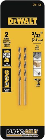 DEWALT DW1106 3/32-Inch Black Oxide Split Point Twist Drill Bit (2-Pack) in Kuwait
