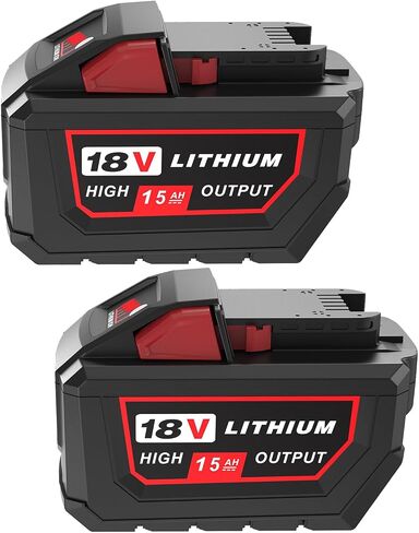 Upgraded 2Packs 18V 15.0Ah Replacement Battery for Milwaukee M-18 Compatible with Milwaukee Battery 48-11-1840 and 18 Volt Cordless Power Tools in Saudi Arabia