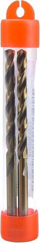 MAXTOOL 1/4" 2pcs Identical Jobber Length Drills HSS M42 Twist Drill Bits 8% Cobalt Fully Ground Golden Straight Shank Drills; JBF42G10R16P2 in Kuwait