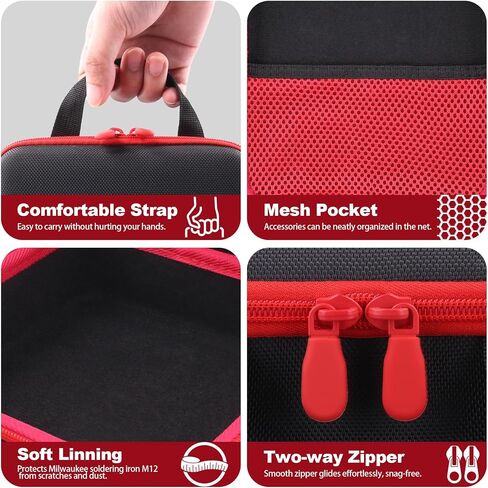 khanka for Milwaukee M12 Soldering Iron Stroage Case, Compatible with Milwaukee Soldering Iron and Milwaukee M12 2488-20 Battery,Case Only in Kuwait