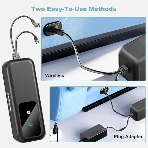 TenHutt 5000mAh 2-Pin Rechargeable Battery Pack for Reclining Furniture | High Capacity with Percentage LCD Display, Include Charger, Compatible with 2-Pin Power Recliner, For Sofa, Couch, Lift Chair in Kuwait