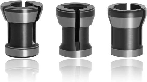 3 Pieces Collets Adapter 6 mm / 6.35 mm / 8 mm, Straight Grinder Replacement Collet, Collet Chuck Set for Router Milling Machine Parts Trimmer Tool in Kuwait