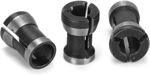 3 Pieces Collets Adapter 6 mm / 6.35 mm / 8 mm, Straight Grinder Replacement Collet, Collet Chuck Set for Router Milling Machine Parts Trimmer Tool in Kuwait