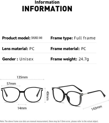 3 Pack Nearsighted Glasses For Distance, Blue Light Blocking Vision Myopia Glasses Near Sighted Driving Eyeglasses in Saudi Arabia