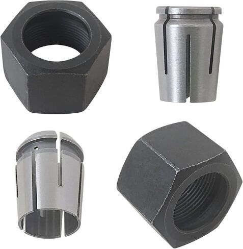 GRABOTE 1/4" and 1/2" Router Collet Set for 13020, 1604A, 1606A, 1613AEVS, 1649, Set of 2 for MRF23EVS MRC23EVSK MRP23EV Variable Speed Plunge Router in Kuwait