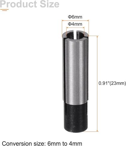 HARFINGTON 2pcs Collet Chuck Driver Adapter 6mm to 4mm CNC Engraving Bit Router Converter for CNC Machine Tool in Kuwait