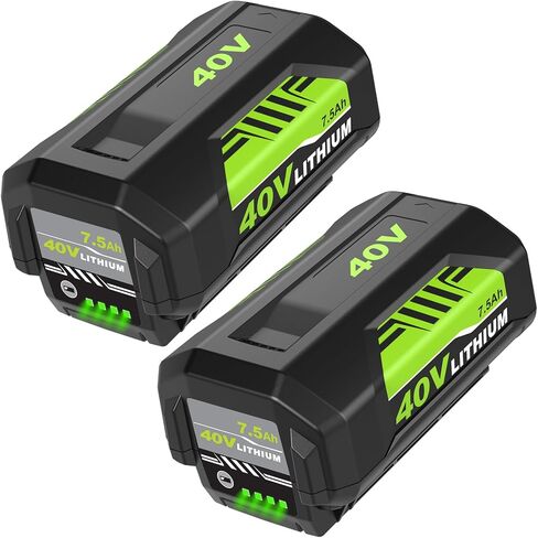 Reoben 2Pack OP4060 7500mAh 40 Volt Replacement for Ryobi 40V Battery 7.5Ah | Compatible with Ryobi 40V Lithium Battery OP4050A OP40601 for 40 Volt ryobi Battery(Green-3P) in Kuwait