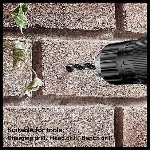 15-Piece Masonry Drill Bits Set for Tile Glass Ceramic Brick Wood, 1/8 to 1/2 Inch Drilling Bits with Triangle and Hex Shank, Tungsten Steel Alloy Tip in Kuwait