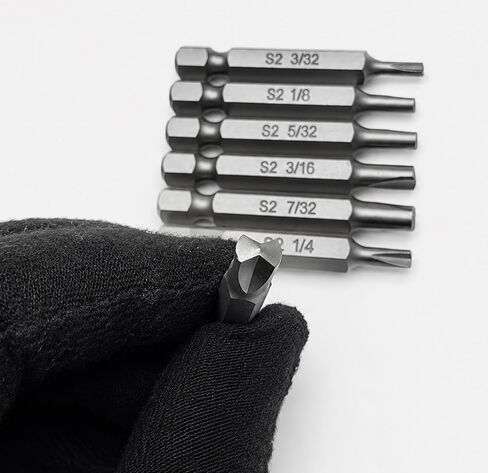 Type G Clutch Head Screwdriver Bit Set, 6 Sizes 3/32″ to 1/4″, S2 Steel, 2″ Long, 1/4″ Hex Shank, Fits Vintage GM Cars, RVs and Trailers in Kuwait