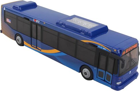 Daron MTA 11 inch Single Bus in New Blue Livery Friction Rolling in Kuwait