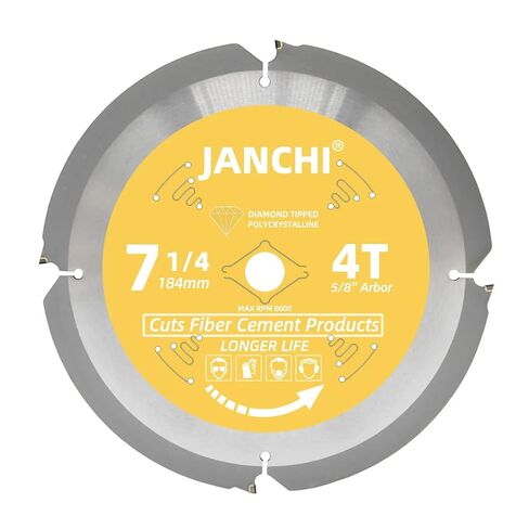4-1/2 بوصة 4T PCD طرف هاردي الألياف الاسمنت شفرة منشار دائري مع 3/8 بوصة الشجرة، الكريستالات الماس يميل الأسنان شفرة المنشار للأرضيات الخشبية in Kuwait
