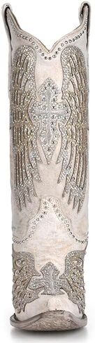 Corral Women White Wedding Wings Boots (WHITE, US Footwear Size System, Adult, Women, Numeric, Medium, 6) in Kuwait