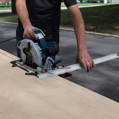 Milescraft 1404 Rip Saw Guide – Circular Saw Edge Guide. Straight Cutting Jig. Rip & Cross Cut Large Sheets. Sidewinder and Worm Drive Saws. 24inch Edge Range. All-Metal Base Prevents Flex in Kuwait