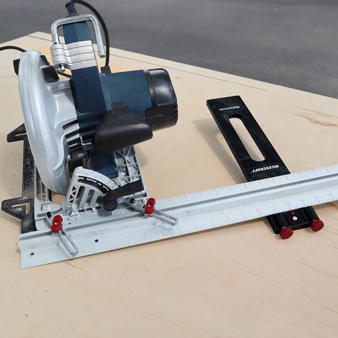 Milescraft 1404 Rip Saw Guide – Circular Saw Edge Guide. Straight Cutting Jig. Rip & Cross Cut Large Sheets. Sidewinder and Worm Drive Saws. 24inch Edge Range. All-Metal Base Prevents Flex in Kuwait