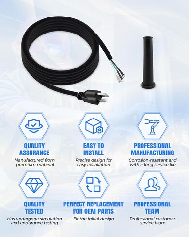 10FT 3-Core 16 Gauge Power Cord Fit for Milwauke Circular Saws 6365 6405-6 6411 6410 for Polishers 5455 5460 5460-6 5435 for Industrial Motors 6405 6360 5400 Series Replace 22-64-1632 in Kuwait