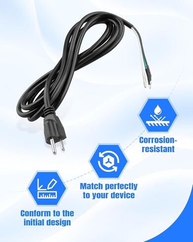 10FT 3-Core 16 Gauge Power Cord Fit for Milwauke Circular Saws 6365 6405-6 6411 6410 for Polishers 5455 5460 5460-6 5435 for Industrial Motors 6405 6360 5400 Series Replace 22-64-1632 in Kuwait