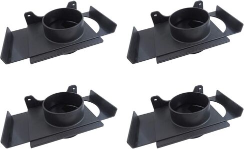 Taytools 278666 Set of 4 Each 4" Blast Gate Wall Mounting Bracket Anti Clog Self Cleaning ABS 4" OD for Dust Collection Systems in Kuwait