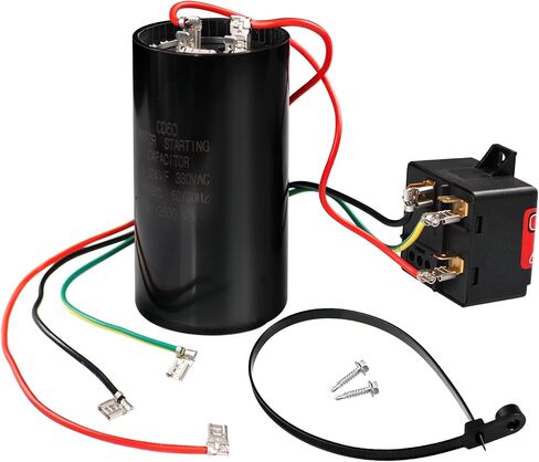 Beaquicy CSR-U3 4-to-5 Compressor Saver Hard Start Kit (208-240V)-Extends Compressor Life Cuts Startup Amps for 4-5 Tons AC/HVAC Refrigerator and Freezer with Capacitor&Cable&Screws (3-wire install) in Saudi Arabia