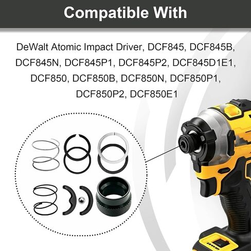 Collar Spring Steel Ball Replacement Kit for Dewalt DCF850B DCF850 DCF845N DCF850N Atomic Cordless Impact Driver, N864734 NA202231 N921819 in Kuwait
